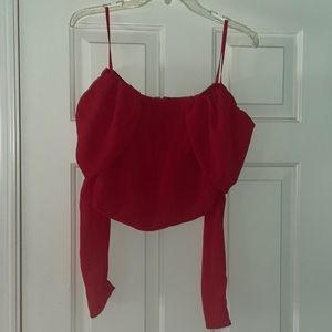 Windsor Red long sleeve top size S
